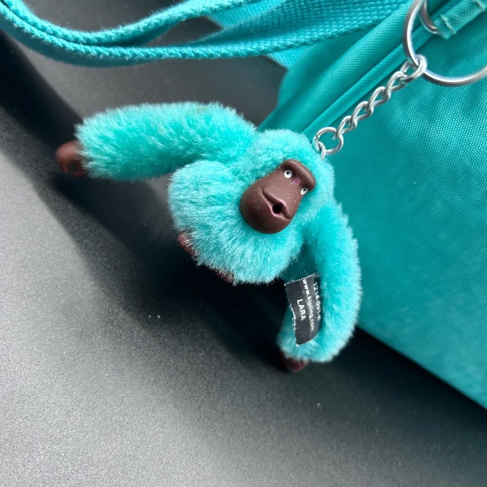 Kipling Aqua Crossbody Bag with Monkey Charm - Picture 4 of 4